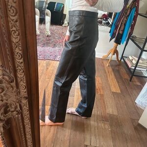 Vintage Black Leather Pants size 6
